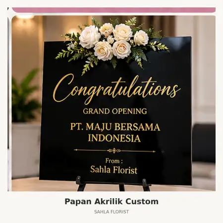 Papan Bunga Akrilik Glodok